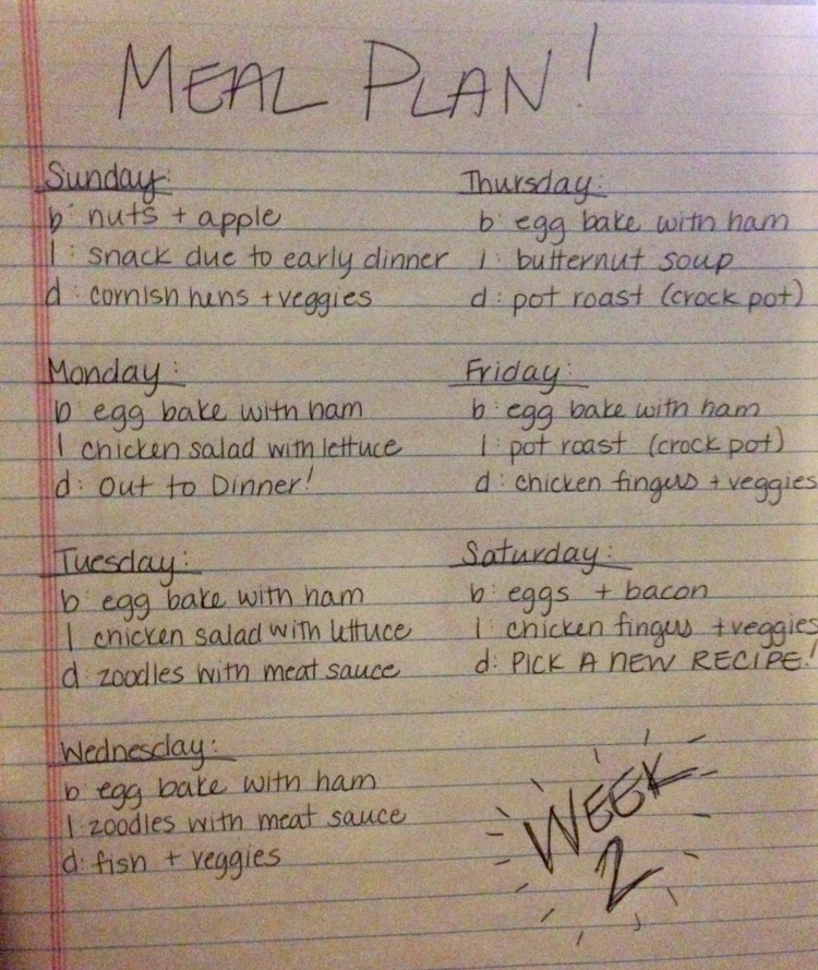 Week 3 Meal Plan